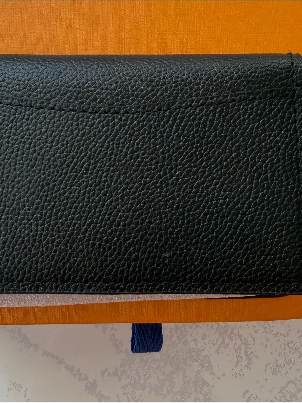 Men's Black Pebbled Cow Leather Wallet